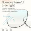 2PCS Transparent Computer Glasses Frame Women Men Anti Blue Light Round Glasses Blackout Glasses Optical Sunglasses Lenses