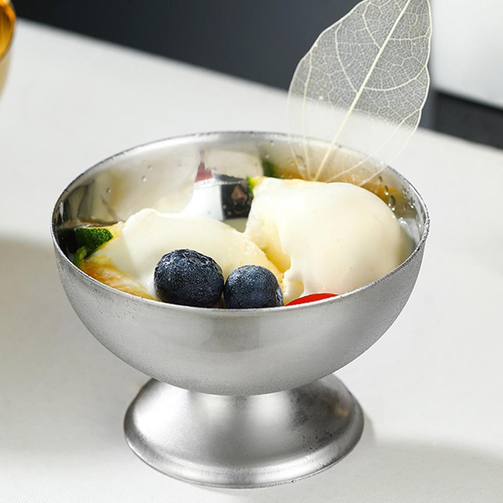 Nonrust Steel Dessert Serving Container for Ice Creams Salads and More Sturdy Easy Maintain Portable Design Portable
