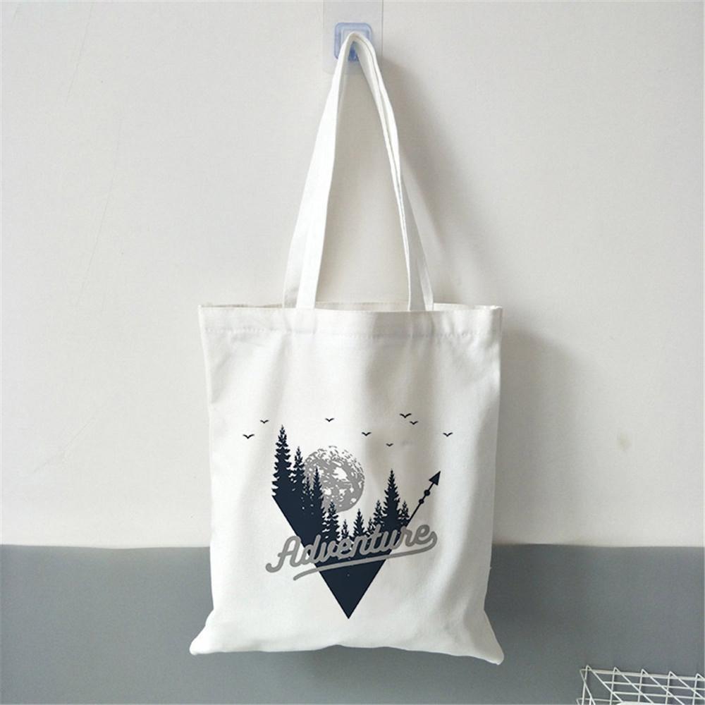 Fashion Women Shopper Bags Dark Forest Print Canvas Bag Handbag Messenger Eco Large Shoulder Bags Women Aesthetic Beach Bag