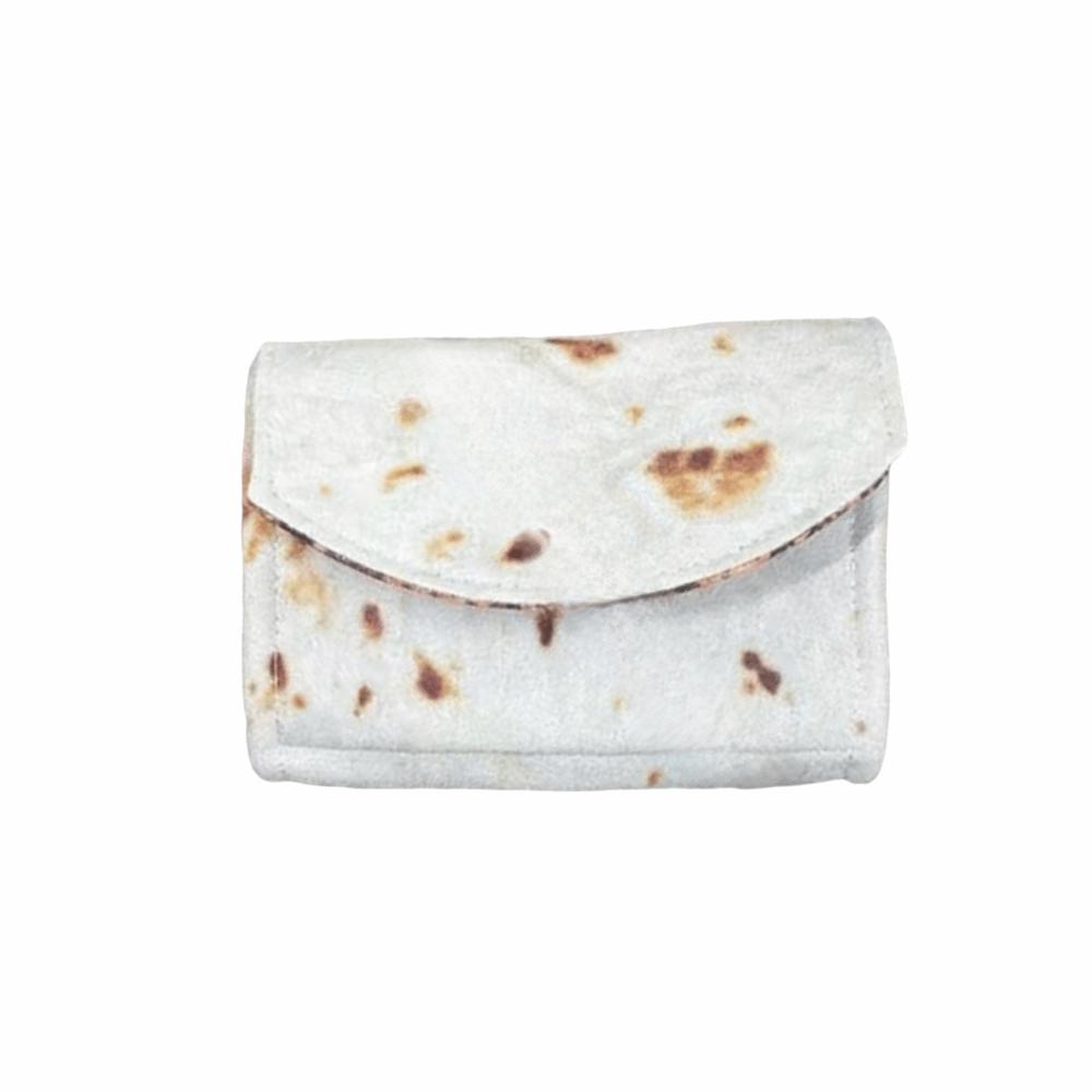 

Slim Tortilla Shape Purse Magnetic Wrap Leather Card Holder Funny Burrito Wallet Party S