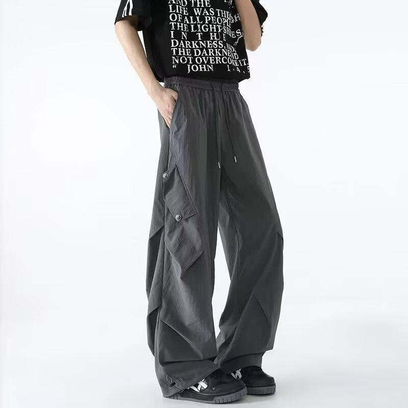 American Tooling Paratrooper Pants Men's Summer Outdoor Function Wind Quick-drying Shock Pants High Street Wide-leg Pleated Casual Pants