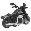 1:16 Scale Alloy Motorcycle Toy Sound Light Improve Hand Eye Coordination Pull Back Motorcycle Model for Kids Black
