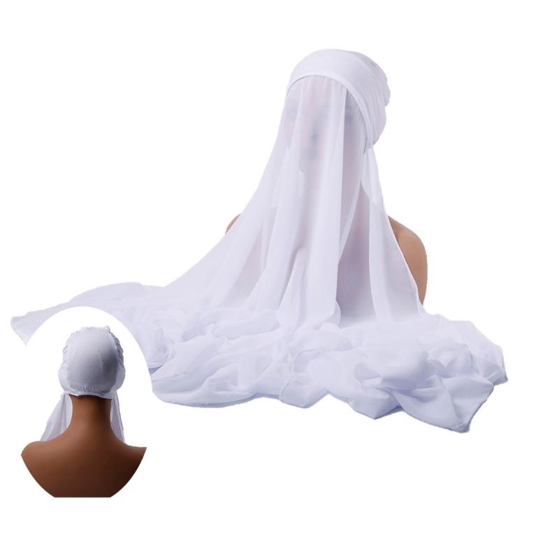 Elegant Draping Chiffon Scarf For Women Head Scarf Wrap With Natural Fall Enhances Style In Prom And Casual Event