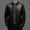 Neue Herbst- und Winterjacke für Herren mit Stehkragen und schlanker Schaffell-Lederjacke für Herren