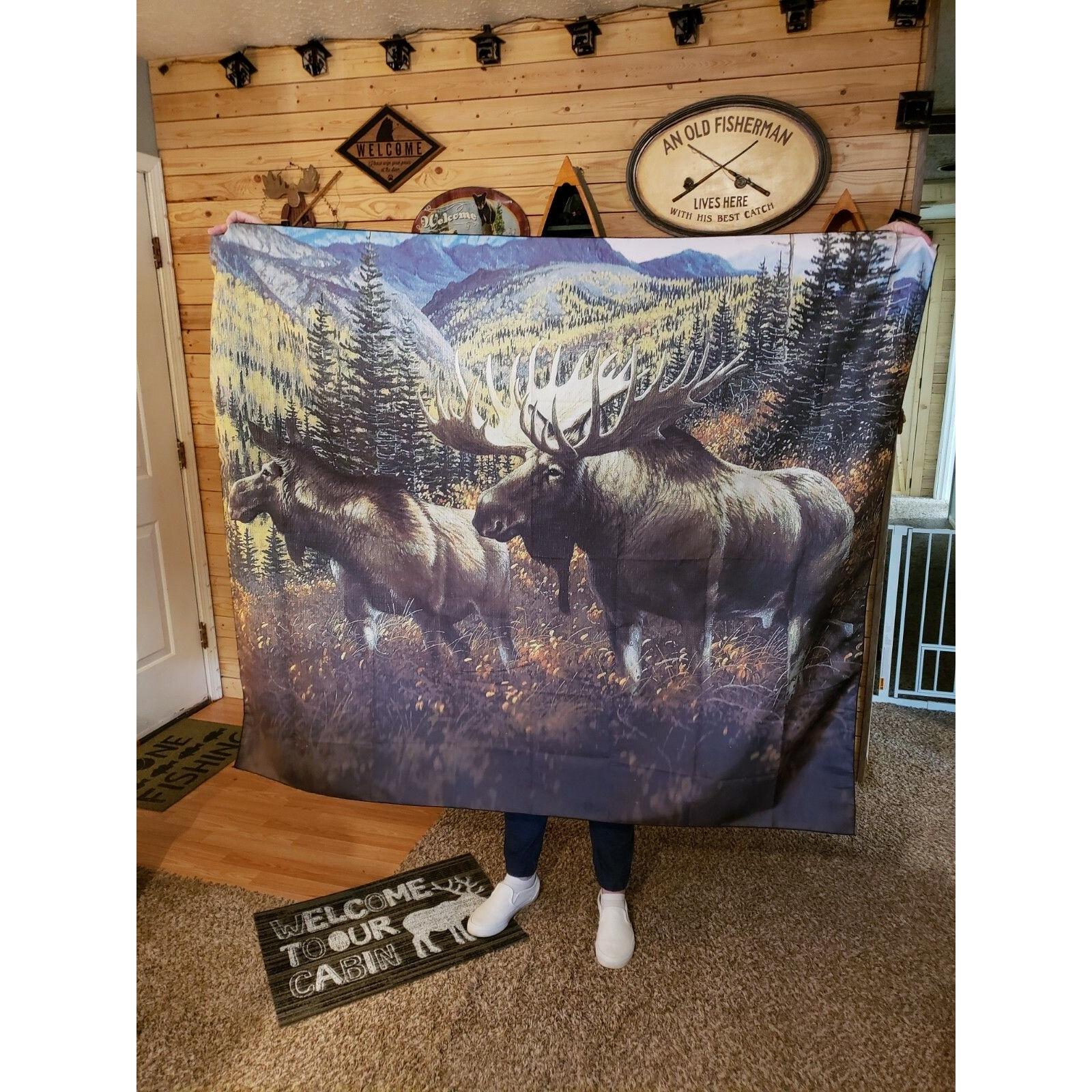 Elk Tapestry Wildlife x Huge 75x100