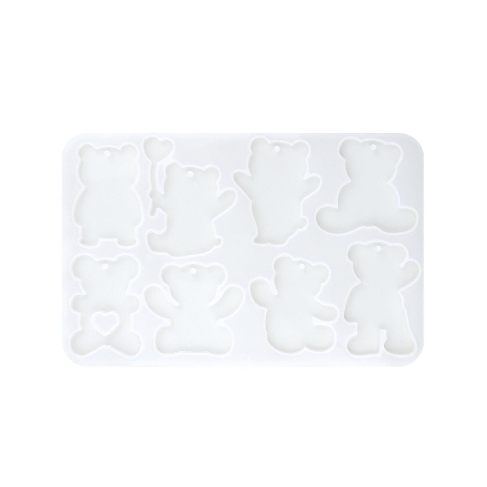 

Креативная силиконовая форма в форме медведя, гибкая форма для изготовления ювелирных изделий, силиконовая форма для подвесок в виде медвежьих яиц для художественного дизайна 1