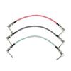 3pcs Guitar Effects Pedal Cable 6.5 To 6.5 Jack String Instrument Accessories Color Random for Electric Guitar Bass