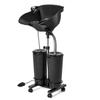 Movable Shampoo Basin Vertical Electric Hair Wash Basin Hair Salon Portable Double Bucket With Water Pump