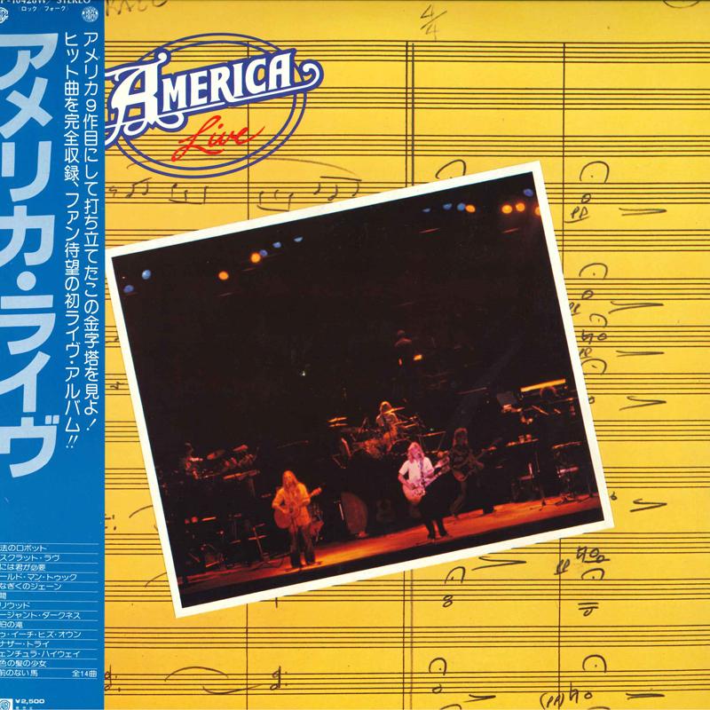 

LP Record AMERICA - Live P10428W WARNER BROS 1977 Japan Rock Used