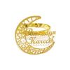 1Pcs Ramadan Napkin Rings Gold Ramadan Napkin Rings Hollow Moon and Star Napkin Holder Party Wedding Table Decor Napkins