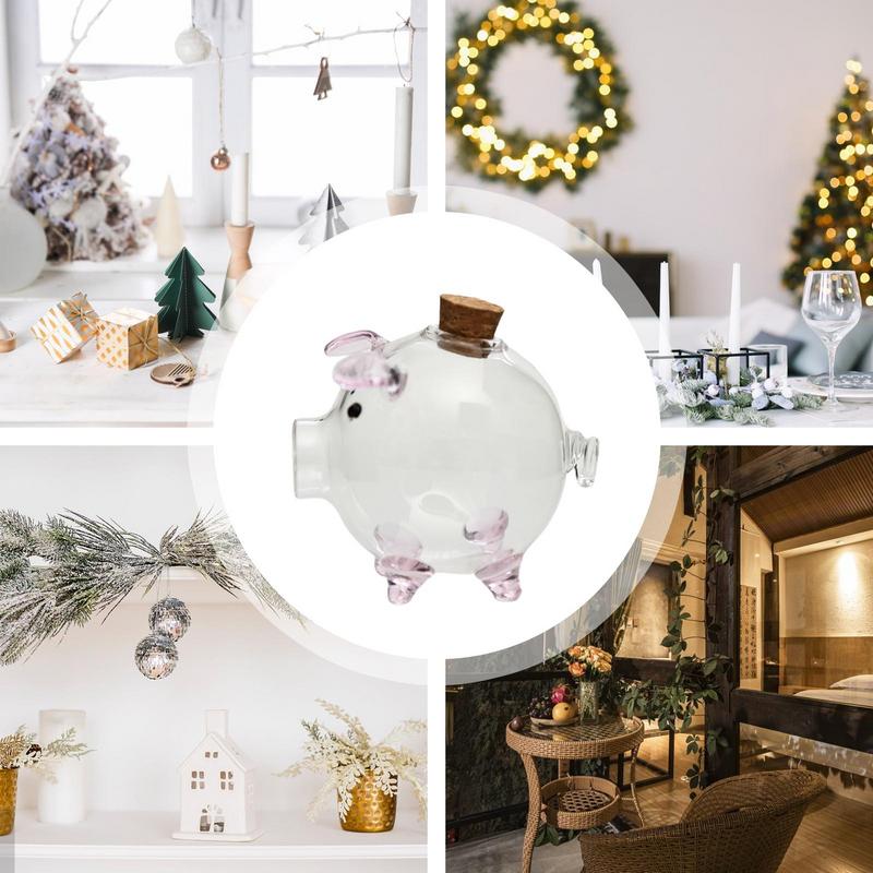 Money Saving Bank Pig Shape Jar Coin Saving Box Clear Pig Money Box Cash Coins Bills Saving Boxes for Children Boys Girls