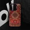 Vintage Persian Carpet Art Phone Case For iPhone 17,16,15,14,13,12,11 Plus,Pro Max,XS,Colored Silver Plated Inside Cover