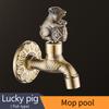 Bidcock Faucet Antique Bronze Dragon Carved Tap Bathroom Mop Faucet Washing Machine Faucet Outdoor Faucet For Garden 811573