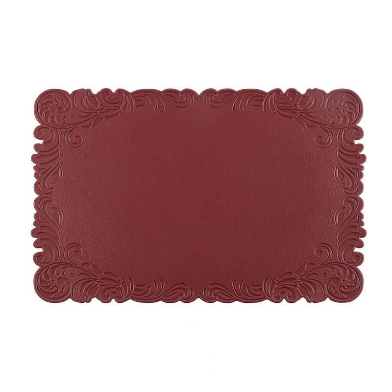 1/4/6PCS Square Placemats Shaped Faux Leather Table Mats Pad Kitchen Accessories Outdoor Indoor Christmas Place Mats Pad Orange