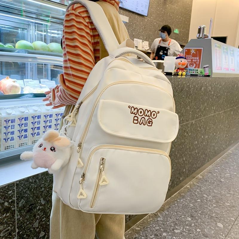 New ins College Wind Large Capacity Women's School Bag Women's Factory College Student Backpack Junior High School Student Computer
