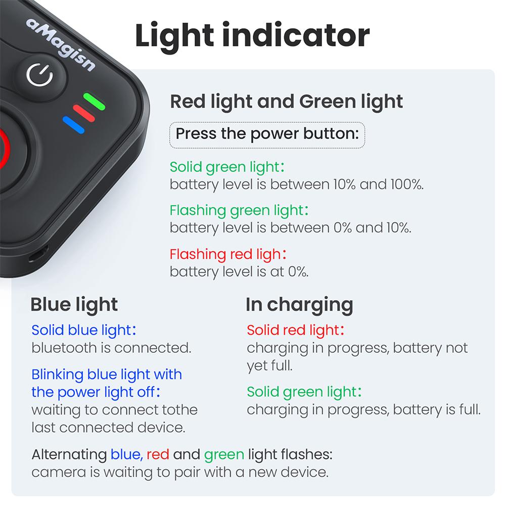 Für eineMagisn Bluetooth-Fernbedienung Für lnsta360 Ace Pro/GoPro/Mobiltelefon Mini Smart Auslöser-Controller Kameras Zubehör