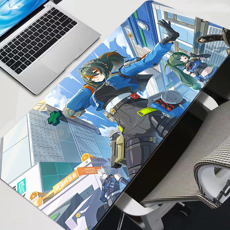 Large Gaming Mousepads Zenless Zone Zero Zhu Yuan Computer Soft Mousepad X Desk Pads For PC Keyboard Mats nonslipTable Rug
