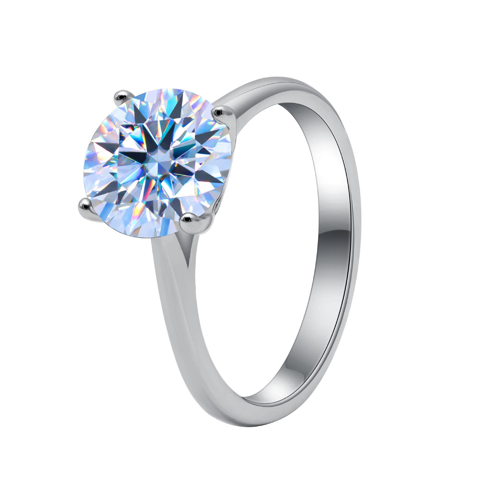 

Серебряное кольцо S925 пробы с бриллиантами из муассанита, кольцо с четырьмя когтями, женское закрытое кольцо из стерлингового серебра S925 пробы one size