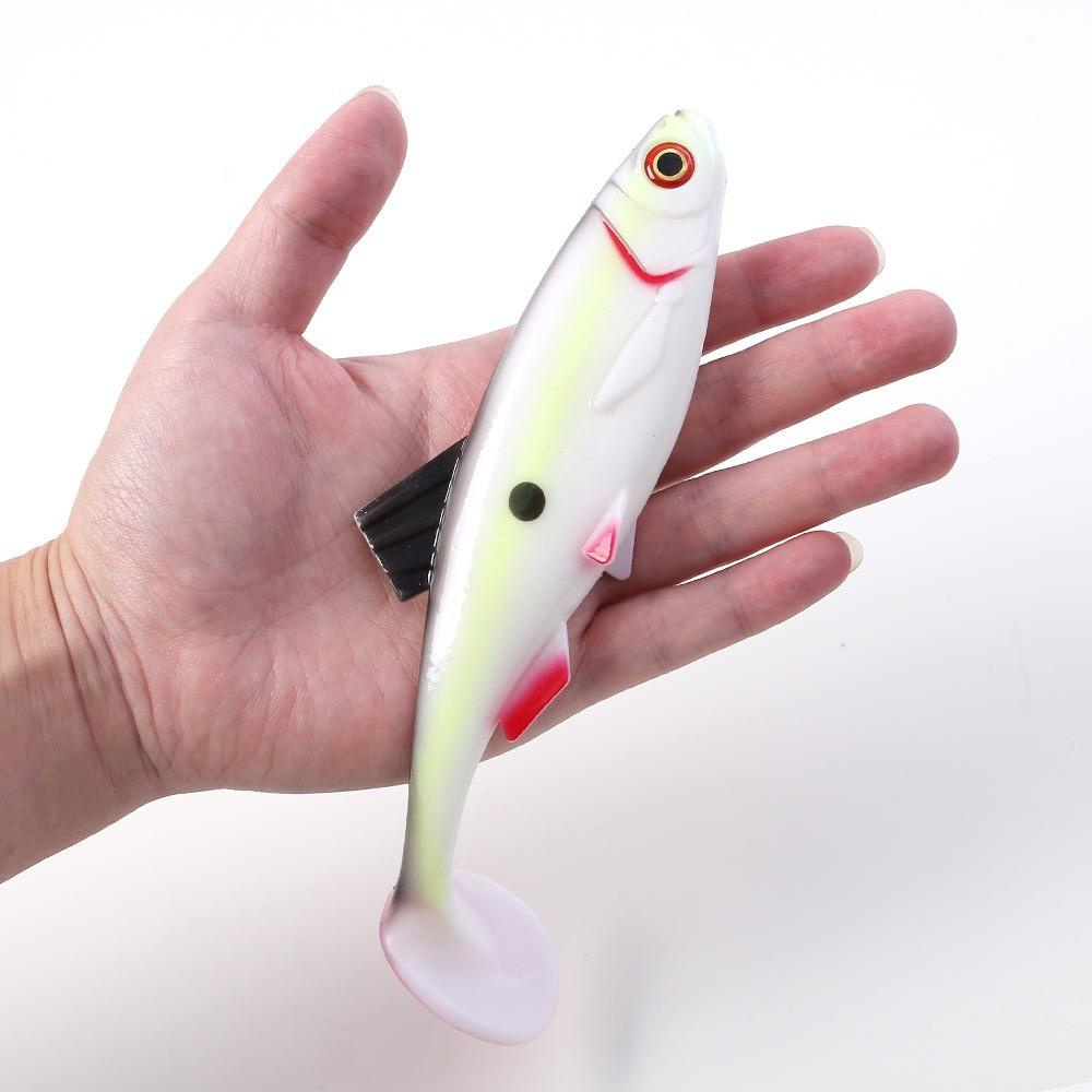 3D Eyes Artificial Swimbait T Tail Fishing Tackle Portable Simulated Fake Bait  Sea Fishing
