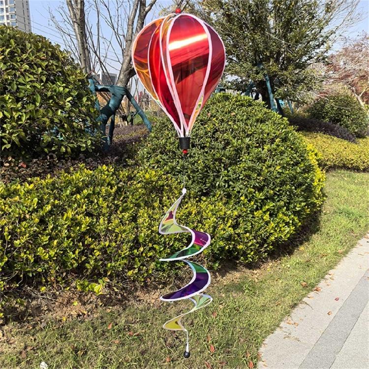 Multifunctional PVC Rotating Hot Air Balloon Wind Spinner for Outdoor Gardens Patios Balcony Weather Proof Ornaments