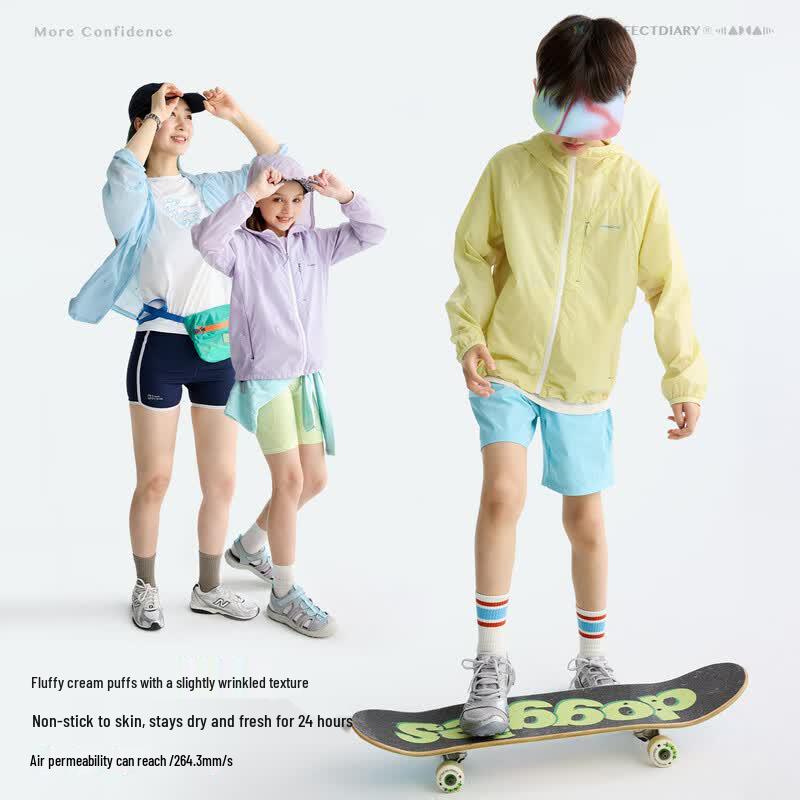 Unisex Kids Hooded UPF 50+ Sun Protection Jacket