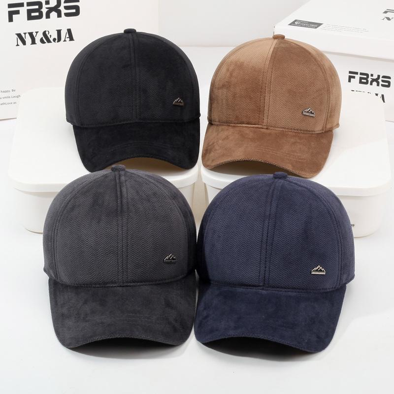 Men's Baseball Cap Winter Middle-Aged Outdoor Cold-Proof Thick Warm Ear Protection Sports Cap