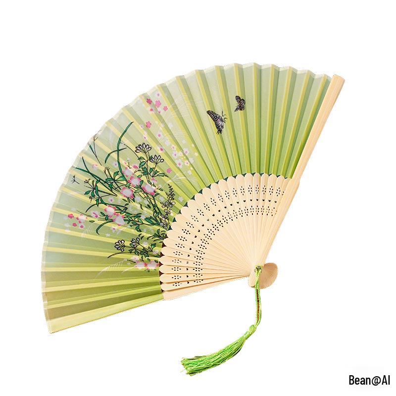 Traditional Chinese Folding Fan for Hanfu and Cheongsam Dance - Portable for Men, Women, and Children