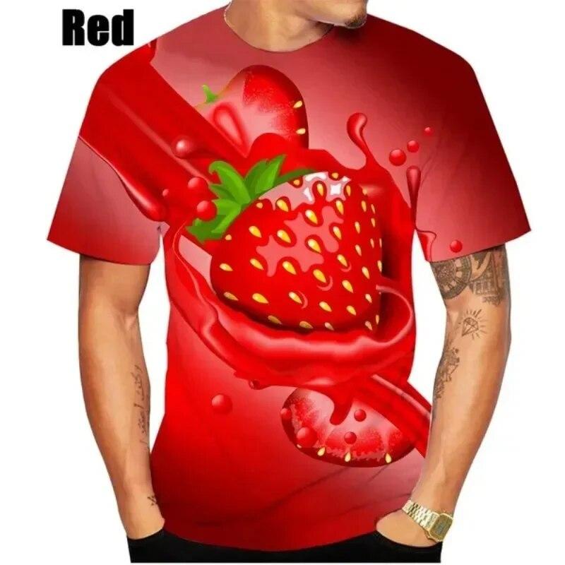 

Мужская/женская футболка Haikyuu с 3D клубникой и 3D принтом, с короткими рукавами и круглым вырезом, мужские топы, одежда больших размеров, S ~ 6xl, большие размеры M