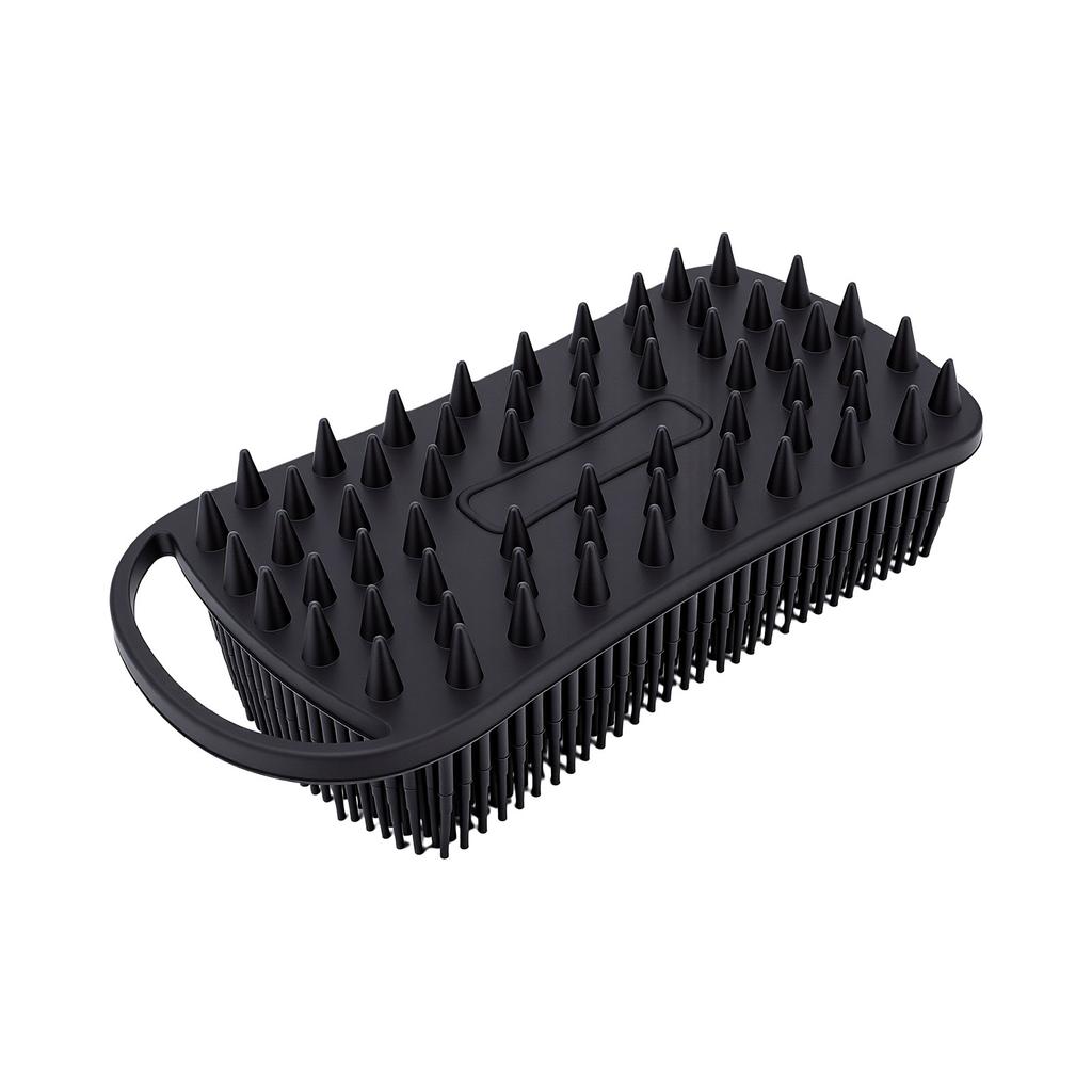 Silicone Body Scrubber Rectangular Gentle Massage Exfoliating Silicone Bath Brush with Hanging Hole