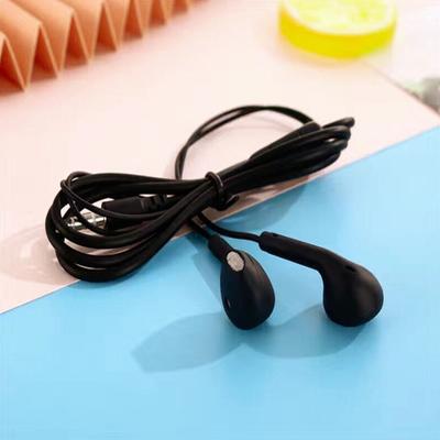 Fone de ouvido com fio Jack Candy Color Macaron de 3,5 mm, intra-auricular, com microfone, música, chamada, estudante, negócios, simples, com fio, unissex