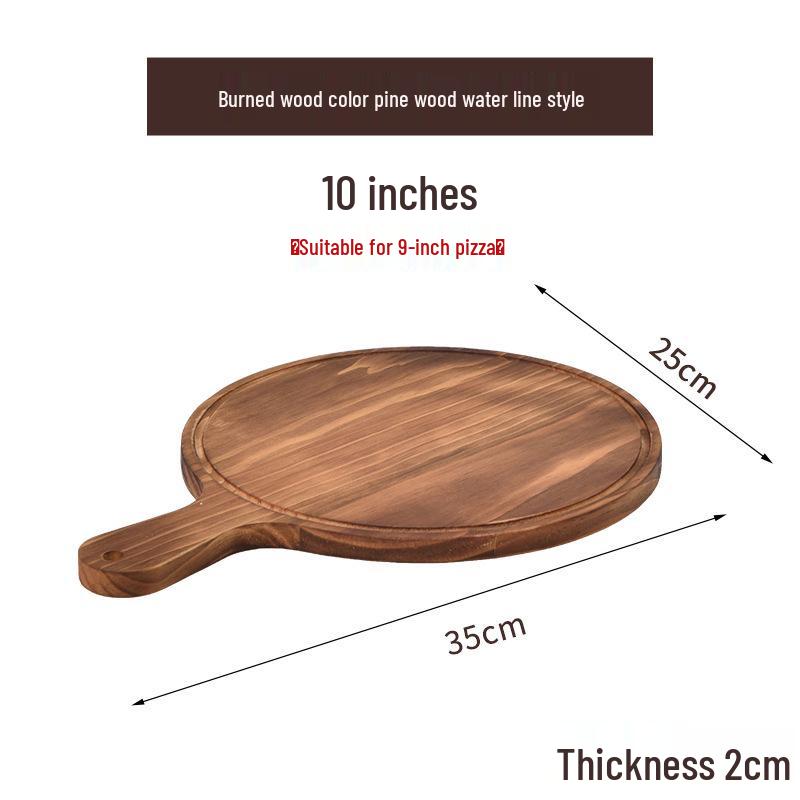 Japanese Style Round Wooden Pizza Pan and Tray