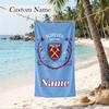 West Ham United FC Custom Name Printed Beach Towel Personalized Soft Towel For Swimming Beach Travel