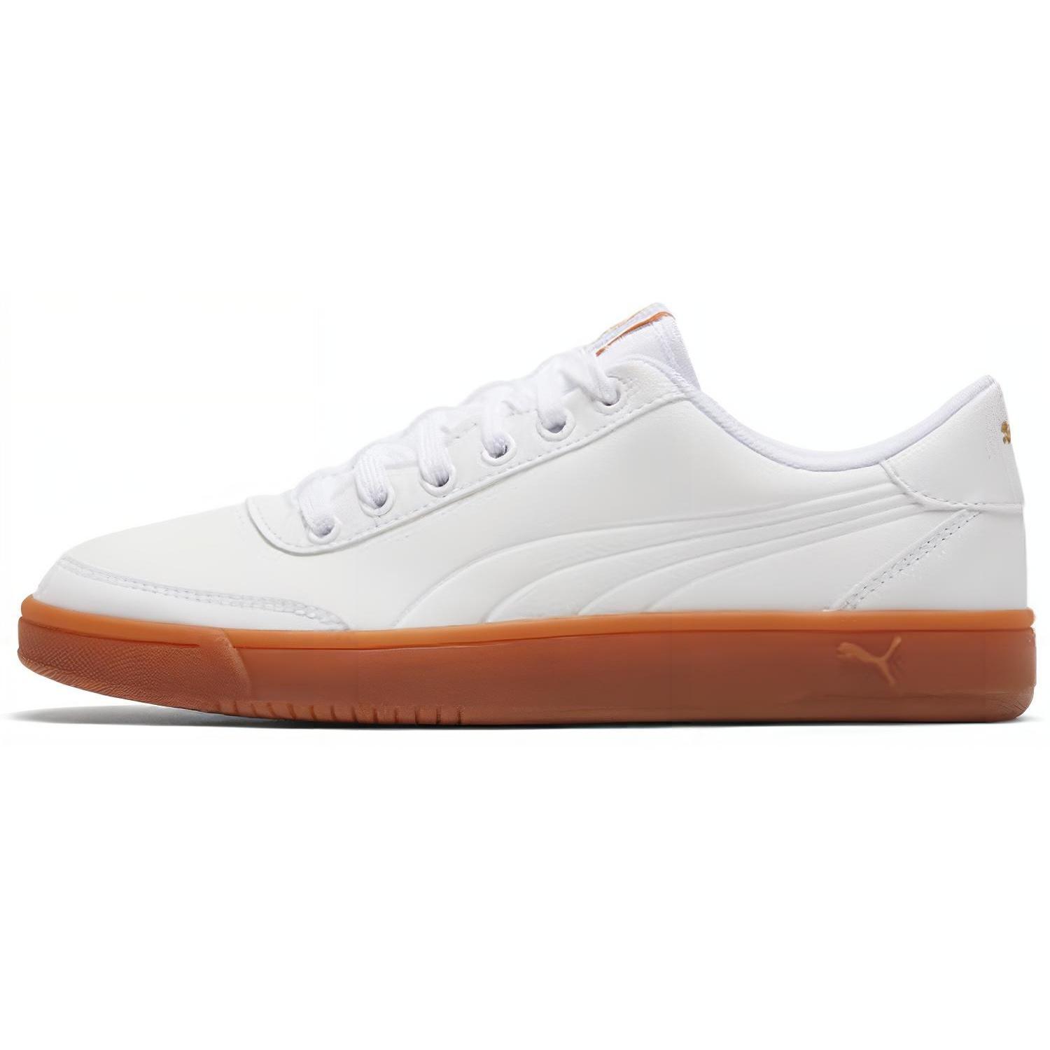 PUMA Court Breaker L Mono White Brown Men s 364976-04 EU 35.5