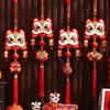 Chinese New Year 2026 Decoration Hanging Ornament Red Horse Figurine for Living Room Bag Lion Pendant Party Favors