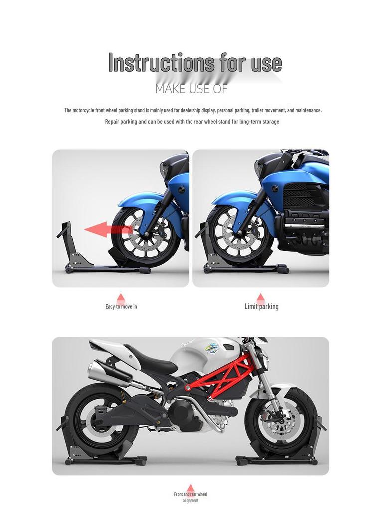 Front Wheel Lift Stand for Huanglong 600, Young Lion 800, Ducati, Z900