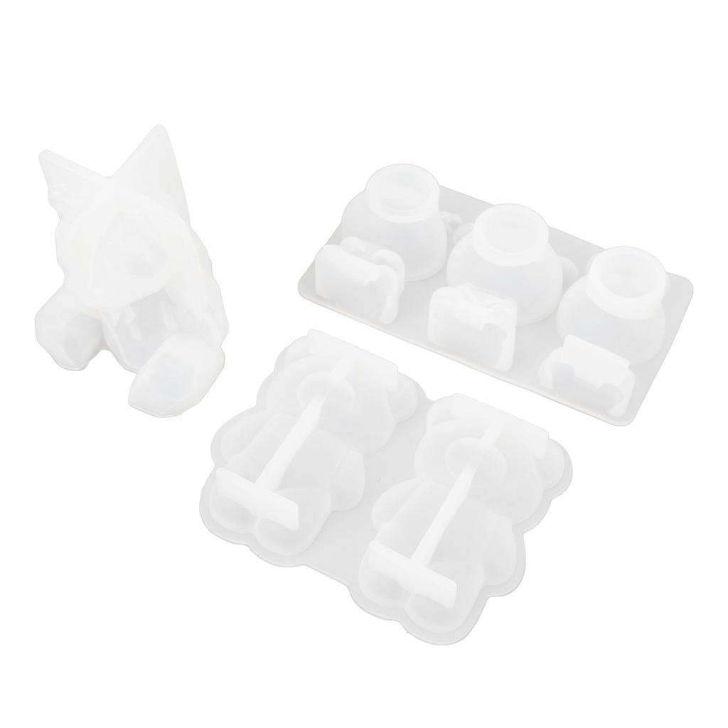 DIY Mould Heat Resistant Easy Release 3D High Toughness Bear Silicone Mould for Table Ornaments