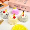 Cute Lovely Simulation Dessert Cake Squeeze Toy Soft Elastic Cake Toys Elastic Slow Rebound Squeeze Stress Relief Toys