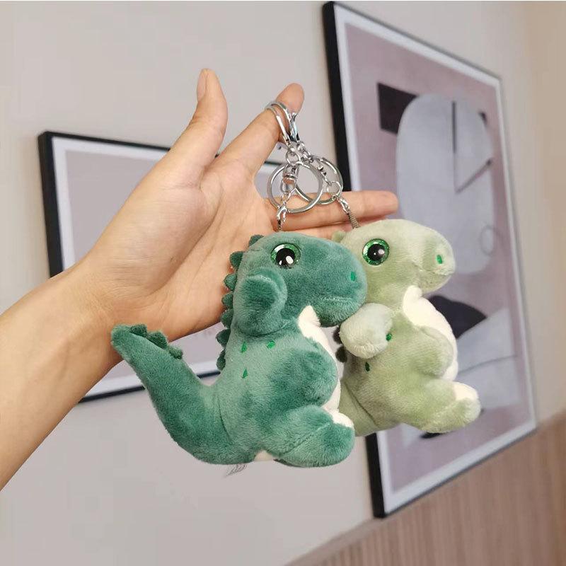 Dinosaur Green Charming Plush Keychain Cuddly Toy Gift For Kids And Adults