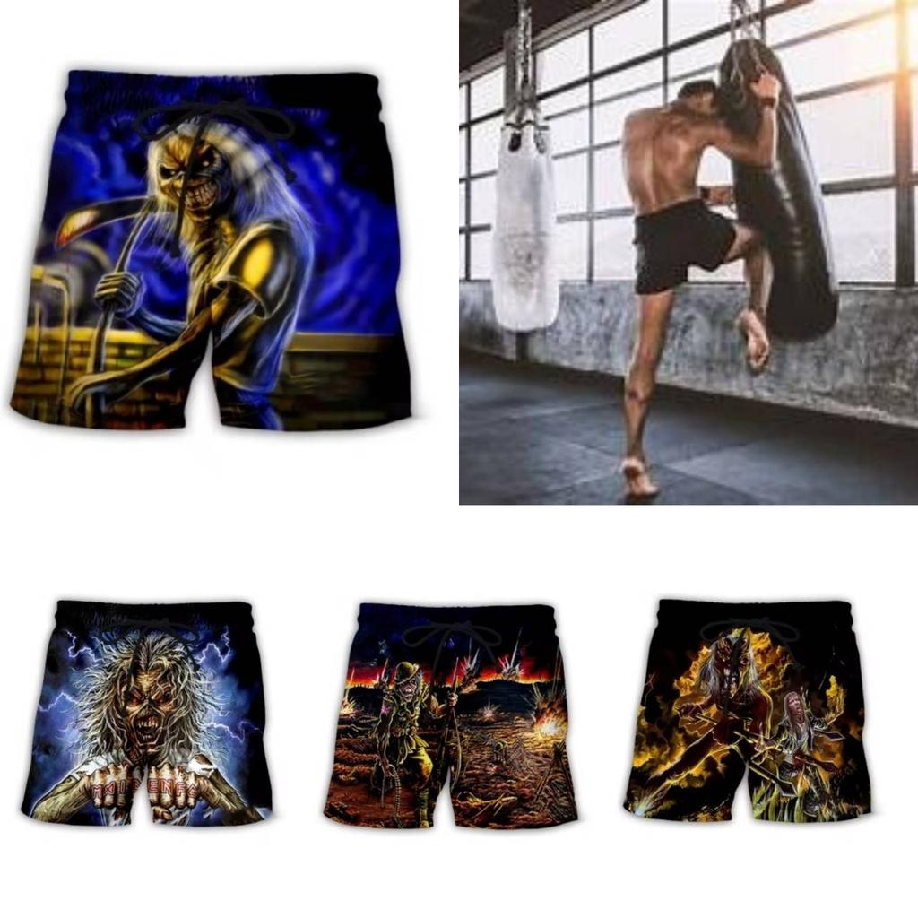 Retro Vintage Skull Skeleton Ghost Gothic Horror Boxing Muay Thai Kickboxing Shorts 3D Print Training Unisex Men Women Fitness Gym Sport Workout