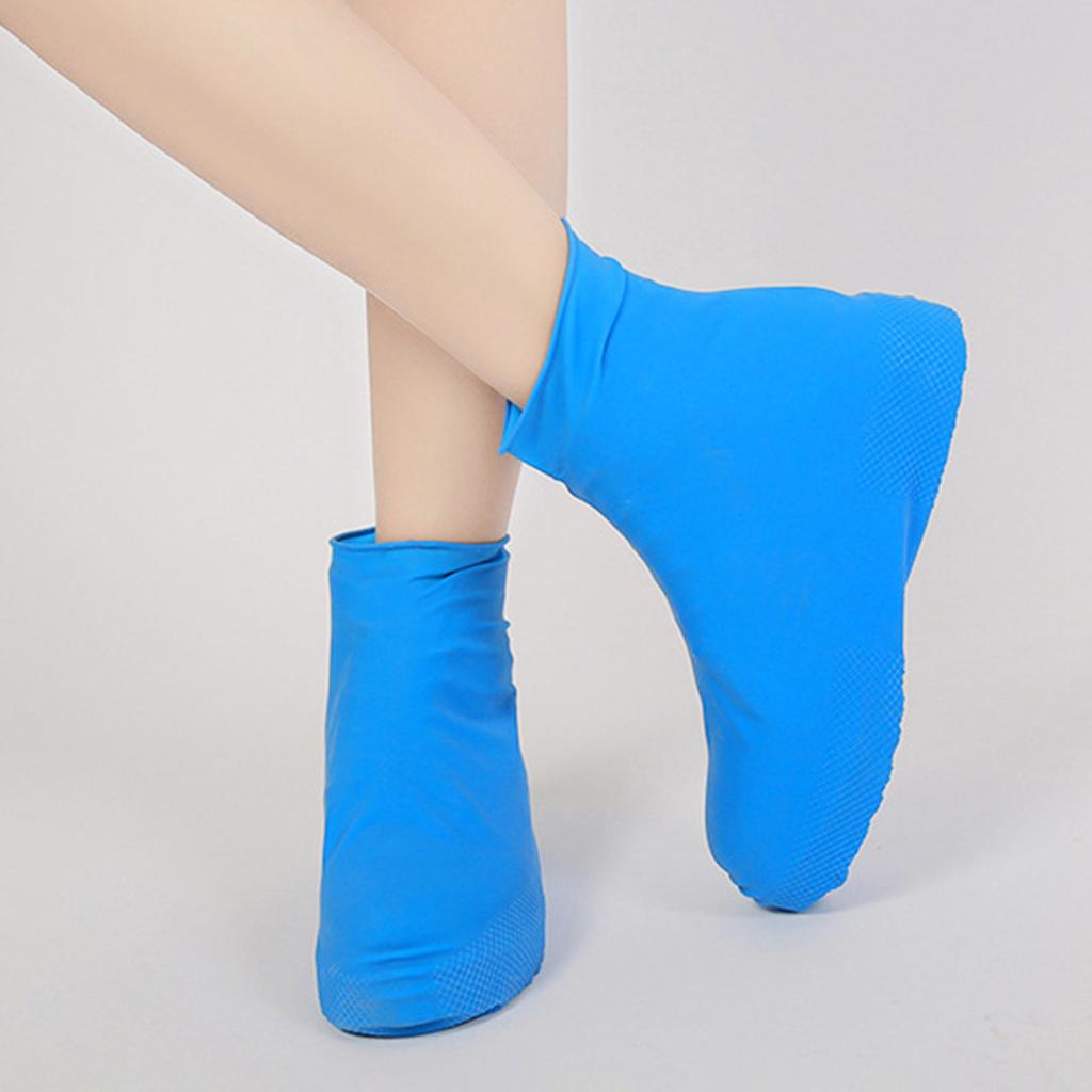 Rubber Waterproof Shoe Covers Not Slip Rain Protectors Rain Galoshes Suitable for Rainy Days Camping Fishing Car Washing