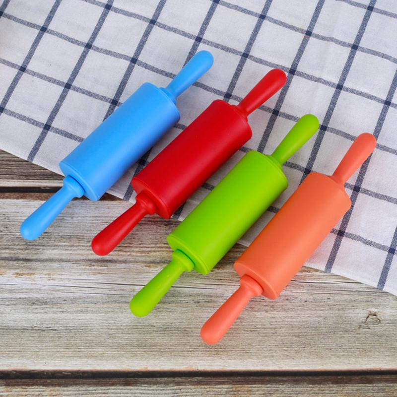 Buy 6 Inch Baking Tool Plastic Handle Rolling Pin Food Grade Silicone