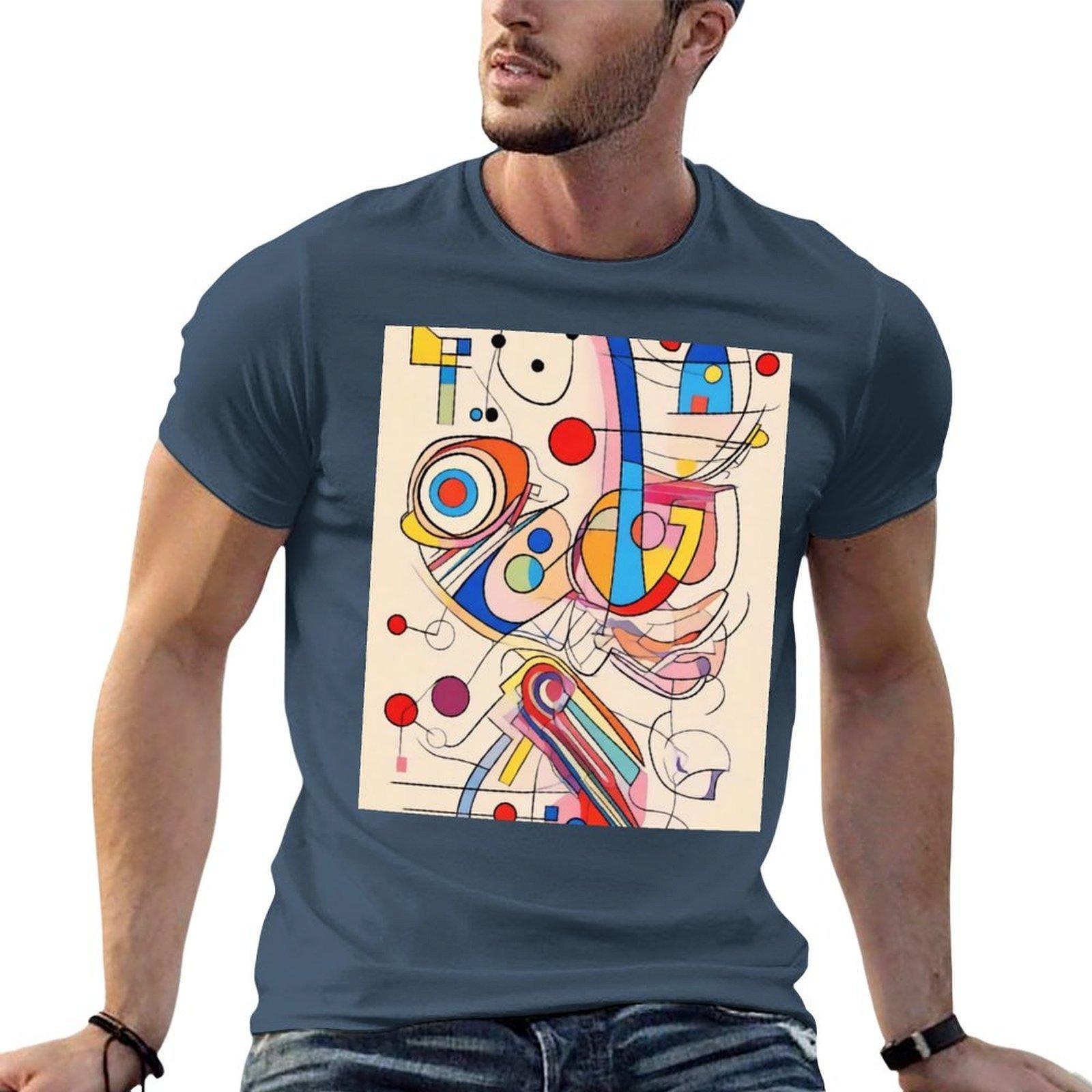 Vibrant Geometric Shapes Tshirt Cotton T Shirt Unisex Unisex Tshirt Tshirt S
