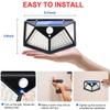 Solar Powered 100 LED Motion Sensor Wall Light, Waterproof Outdoor Security Lamp for Garden, Fence, Yard, Pathway Decoration