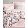 Parure de lit - 1 housse de couette 220 x 240 cm + 2 taies d'oreiller 60 x 60 cm - Satiné 100% coton - Poudre