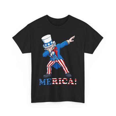 4. Juli Onkel Sam Dabbing Merica T-Shirt, Unabhängigkeitstag Damen Herren T-Shirt