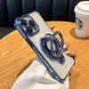 Luxusní pokovený Magsafe bezdrátový nabíjecí kryt pro iPhone 16 15 14 13 12 11 Pro Max Plus Průhledný akrylový magnetický držák Stand Cover