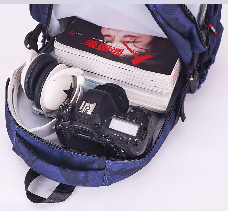 Camouflage Schoolbag: Ergonomic Backpack with Multi-Compartments for Students and Adults
