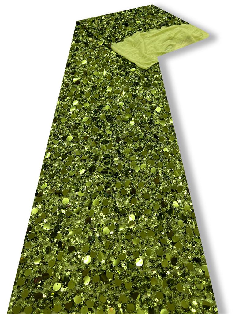 1 Yard 5+9mm Sequin Embroidery Lace Fabric for DiY Sewing Woman Wedding Dresses Clothes Fabrics Party Special Events Fabric