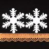 Mini Non-Woven Snowflake Christmas Decor with Silk Flower - No Back Adhesive