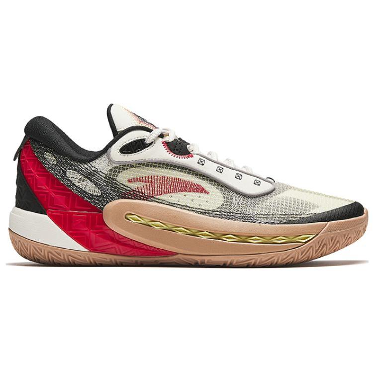 Anta Crazy Tide 6 Comfortable Breathable Shock Absorbing Durable Low Top Basketball Shoes Men sneaker White Black Red 112431106Q-3